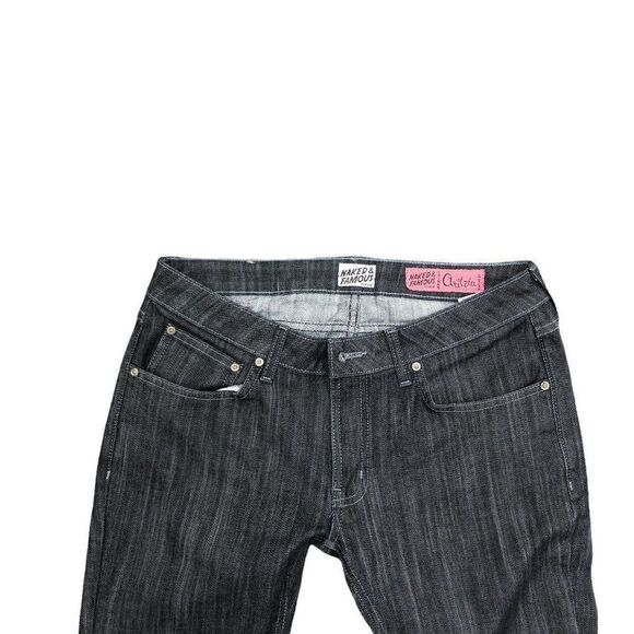 RARE Aritzia X Naked & Famous Jeans Size 30 Black Stretch - Picture 8 of 9